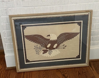 Serigrafia vintage de colcha Roberta Adkins "Proud Heritage" assinada /2500