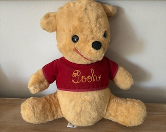 Vintage 60s Winnie The Pooh Doll Stuffed Plush Walt Disney Characters 12