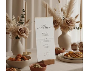 Elegant bruiloftmenu | Canva-sjabloon direct downloaden