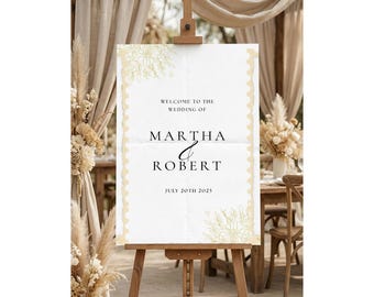 Wedding Banner Canva Template | Elegant Gold Design | Printable & Editable