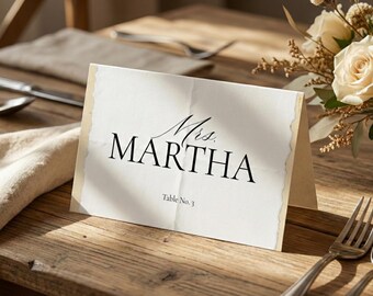 Sjabloon voor elegante bruiloftskaart • Minimalistisch canvasontwerp (digitale download)