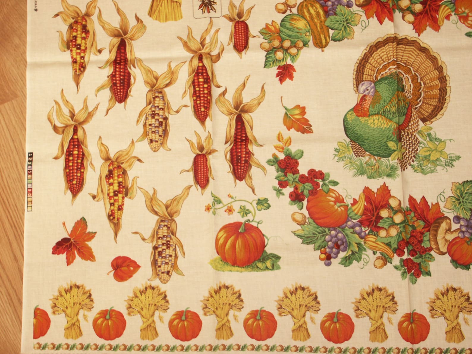 Vintage 1980s Joan Kessler AMERICAN HARVEST APPLIQUE Fabric | Etsy