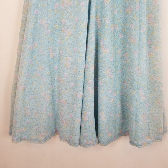 1960s Cottagecore Romantic Puff Sleeve Chic Blue … - image 7