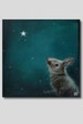 Bunny art print Acrylic Painting llustration Animal Painting Wall Hanging Wall Decor Wall Art Magical gift 8x8 inch 
