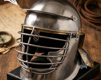 Handmade Medieval Buhurt Bascinet Helmet, Knight Cosplay Armor