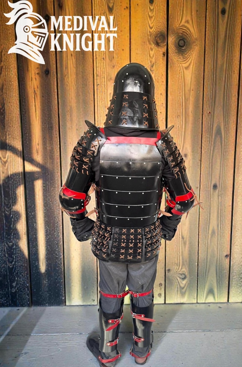 Sca Samurai Medieval Full Set Japanese Samurai Armor - Warrior Armor Helmet With ...