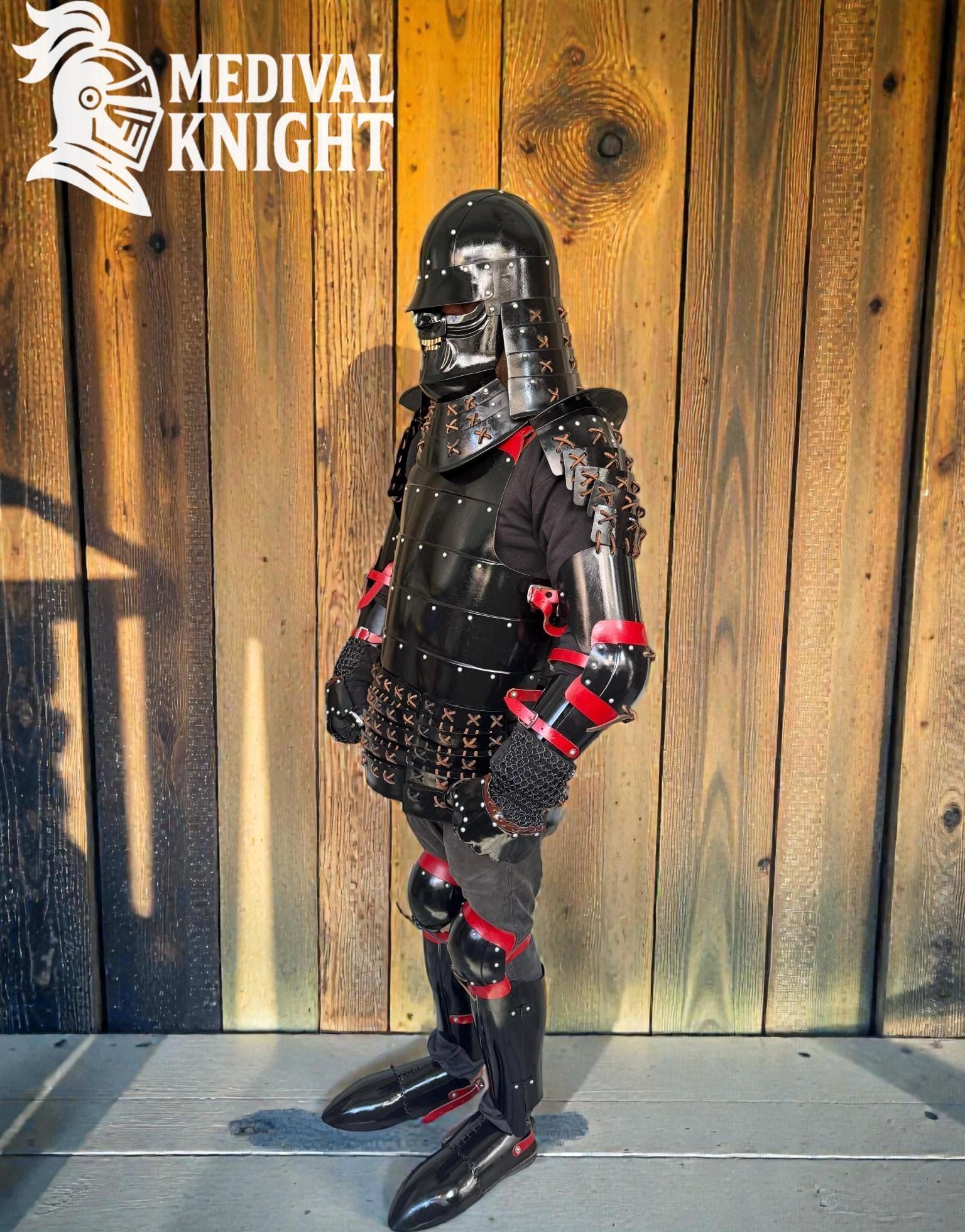 Sca Samurai Medieval Full Set Japanese Samurai Armor - Warrior Armor Helmet With ...