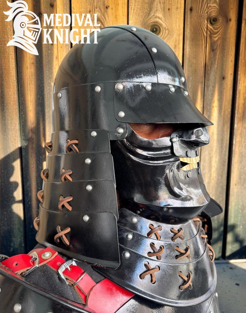 Sca Samurai Medieval Full Set Japanese Samurai Armor - Warrior Armor Helmet With ...