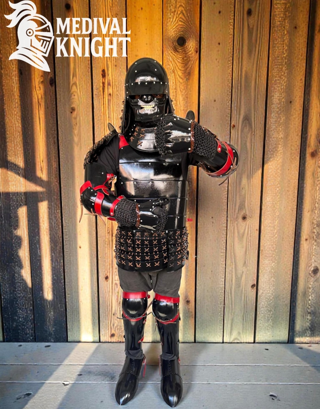 Sca Samurai Medieval Full Set Japanese Samurai Armor - Warrior Armor Helmet With ...