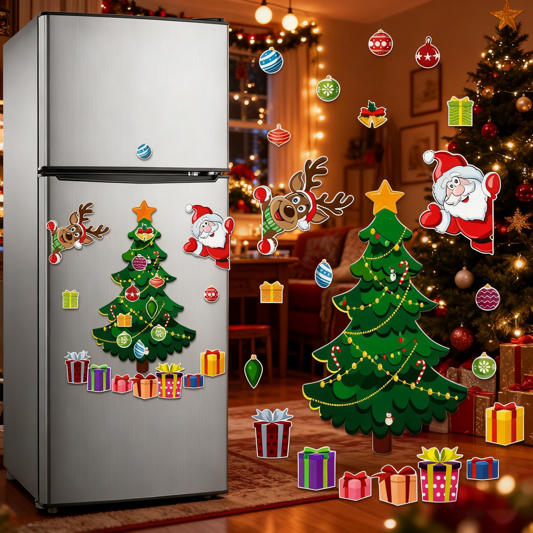 Whaline Weihnachts-Kühlschrankmagnete – 17 Lustige Elfen-Aufkleber Für Festliche Stimmung