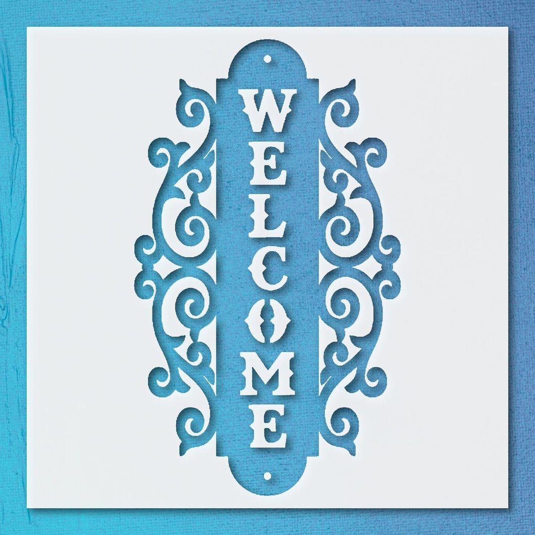 Welcome Pattern Decorative Welcome Stencil With Patterns for Home Décor and Crafting - Etsy