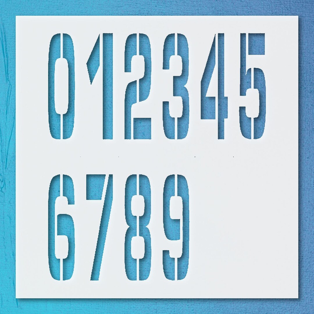 Cut-out Numbers Stencil 0-9 for Creative Painting and Marking Projects ...