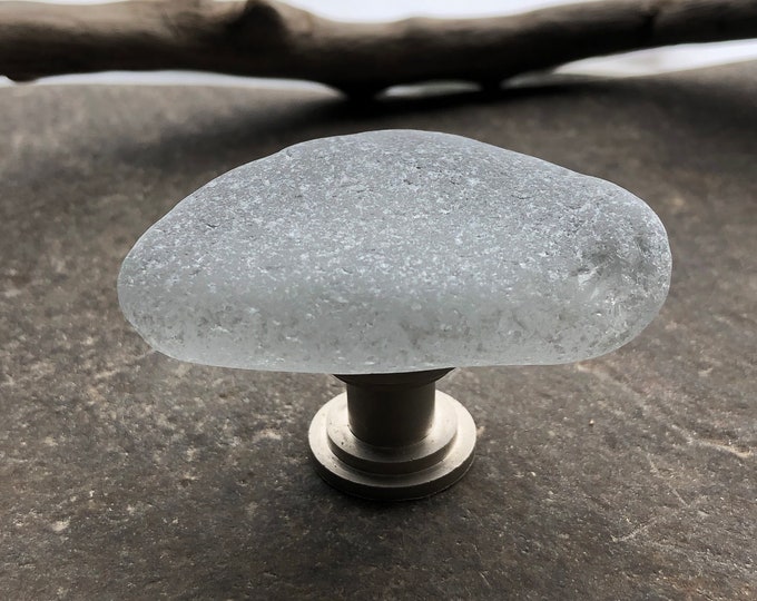 BEACH GLASS Knob Genuine Sea Glass Knobs Etsy