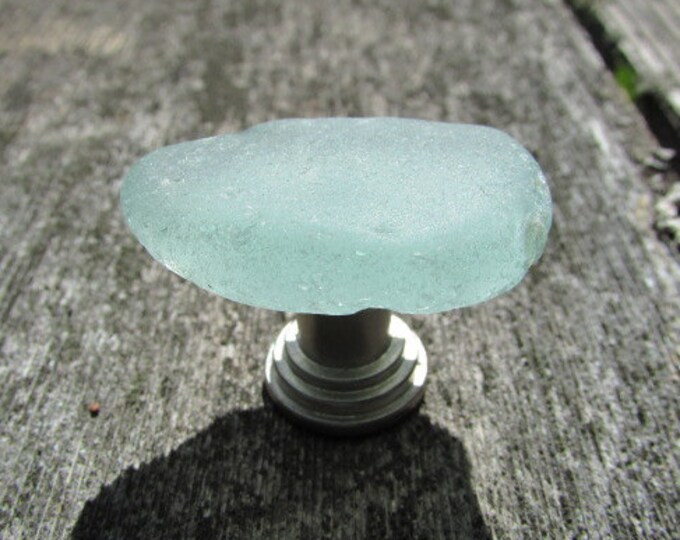 Genuine BEACH GLASS KNOB Sea Glass Knobs Etsy