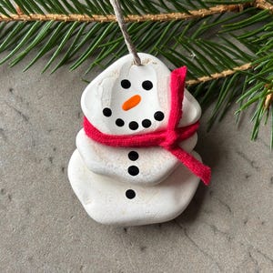 BEACH GLASS SNOWMAN Ornament Sea Glass Ornament Christmas Snowmen Beach Decor