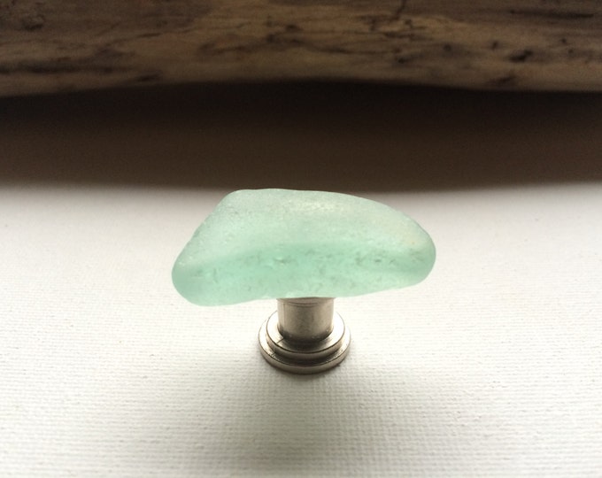 Genuine BEACH GLASS Knob Sea Glass Knobs Drawer Pulls