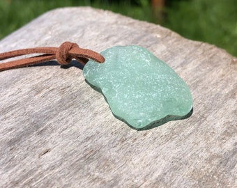 Genuine Beach Glass Necklace ~ Simple Sea Glass Necklace ~ Beachy Boho ~ Surfer ~  Adjustable Slide Knot ~ Lake Erie Finds