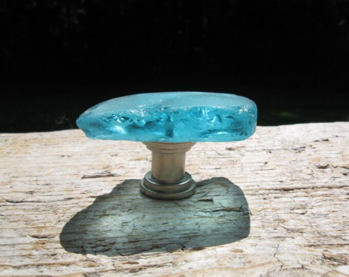 Genuine BEACH GLASS Knob Sea Glass Knobs Drawer Pulls