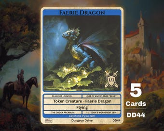 MtG フェアリードラゴン 1/1 両面トークン 別イラスト - EDH、統率者戦
