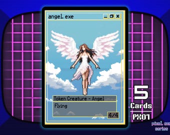 5x Angel 4/4 Flying MTG Token - Pixel Tokens by Teddy PX01