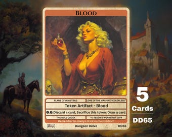5x Blood Token MTG Artifact - Teddy's Workshop DD65