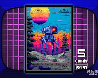 5x Robot 2/2 Colorless MTG Token - Pixel Tokens by Teddy PX141