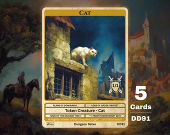 猫 1/1 ライフリンク MTG トークン 3枚 - アルフィーの冒険 (Alfie 作