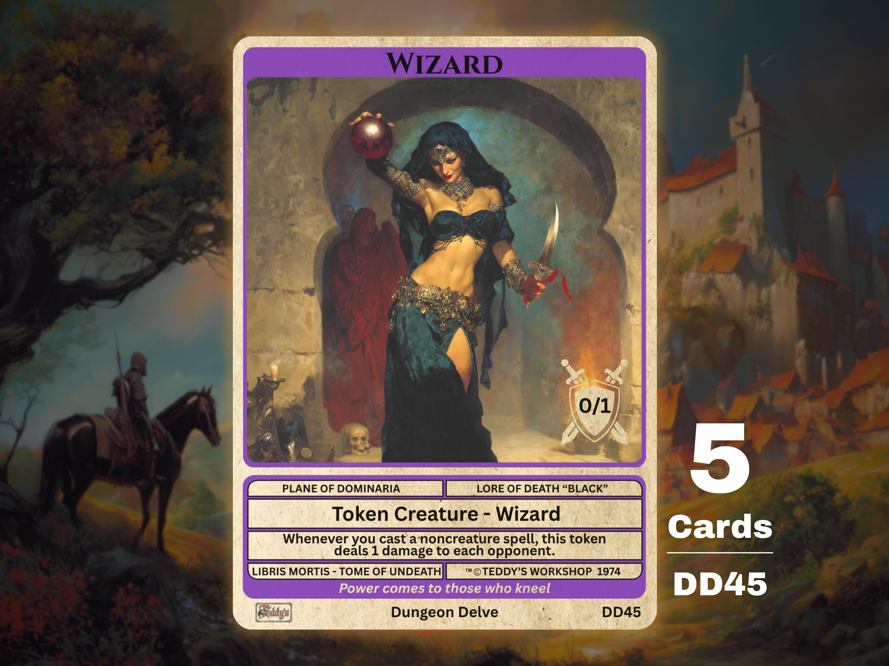 5x Wizard 0/1 (final Fantasy) MTG Token - Teddy's Workshop DD45 - Etsy