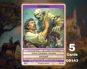 mtg decayed cards Zombie Decayed token Magic mtg | Custom Retro Style