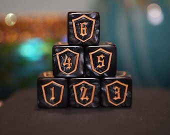 Black Loyalty Counter Dice for Magic, perfect for any magic the gathering deck! Edh, Cedh Magic Deck! Great MTG Gift!