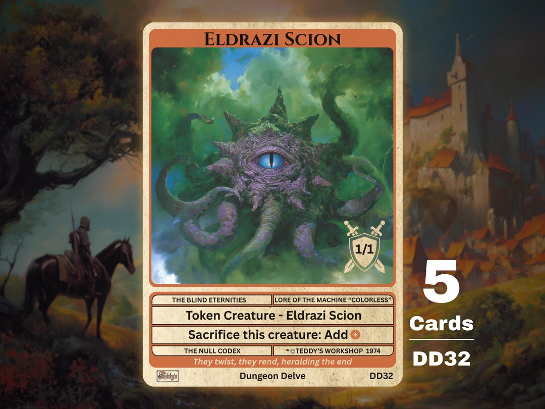5x Eldrazi Scion 1/1 MTG Token - Teddy's Workshop DD32 - Etsy