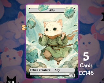 5x Ally 1/1 Earth ATLA - MTG Token - Cat Tokens by Teddy CC146
