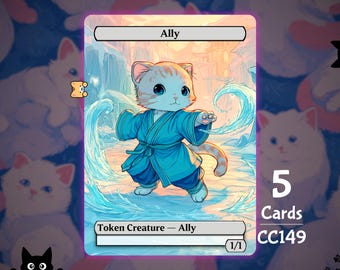 5x Ally 1/1 Water ATLA - MTG Token - Cat Tokens by Teddy CC149
