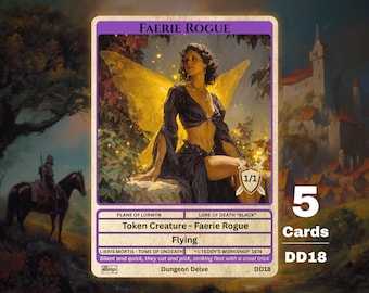 MTG用フェアリーローグ青黒フォイルトークン2枚 - ストリートクランズ