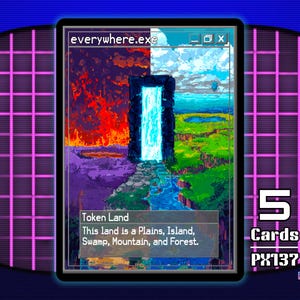 5x Everywhere Land MTG Token - Pixel Tokens by Teddy PX137