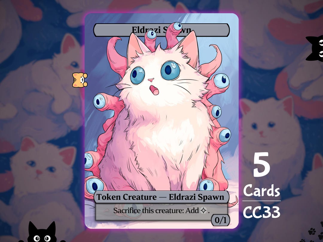 5x Eldrazi Spawn 0/1 - MTG Token - Cat Tokens by Teddy CC33 - Etsy
