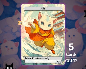 5x Ally 1/1 Air ATLA - MTG Token - Cat Tokens by Teddy CC147