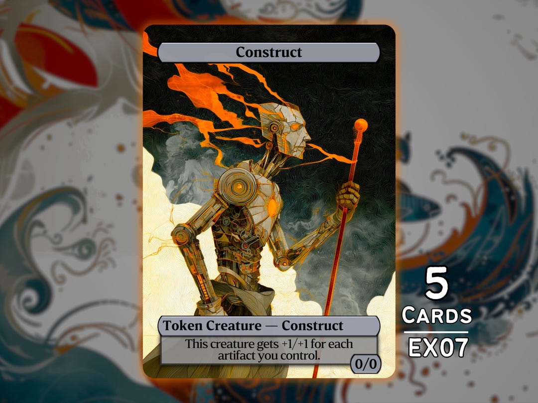 5x Construct 0/0 Artifact - MTG Token - Enchanting Tokens by Teddy EX07 ...