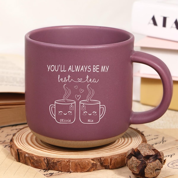 Customized best friend mug, engraved coffee cup, best friend gift, personalized sisters gift, long-distance friendship gift, moving gift