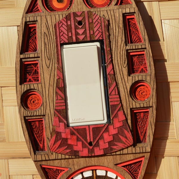 Plaque murale de style Tiki - Série WARRIOR Mask, Decora