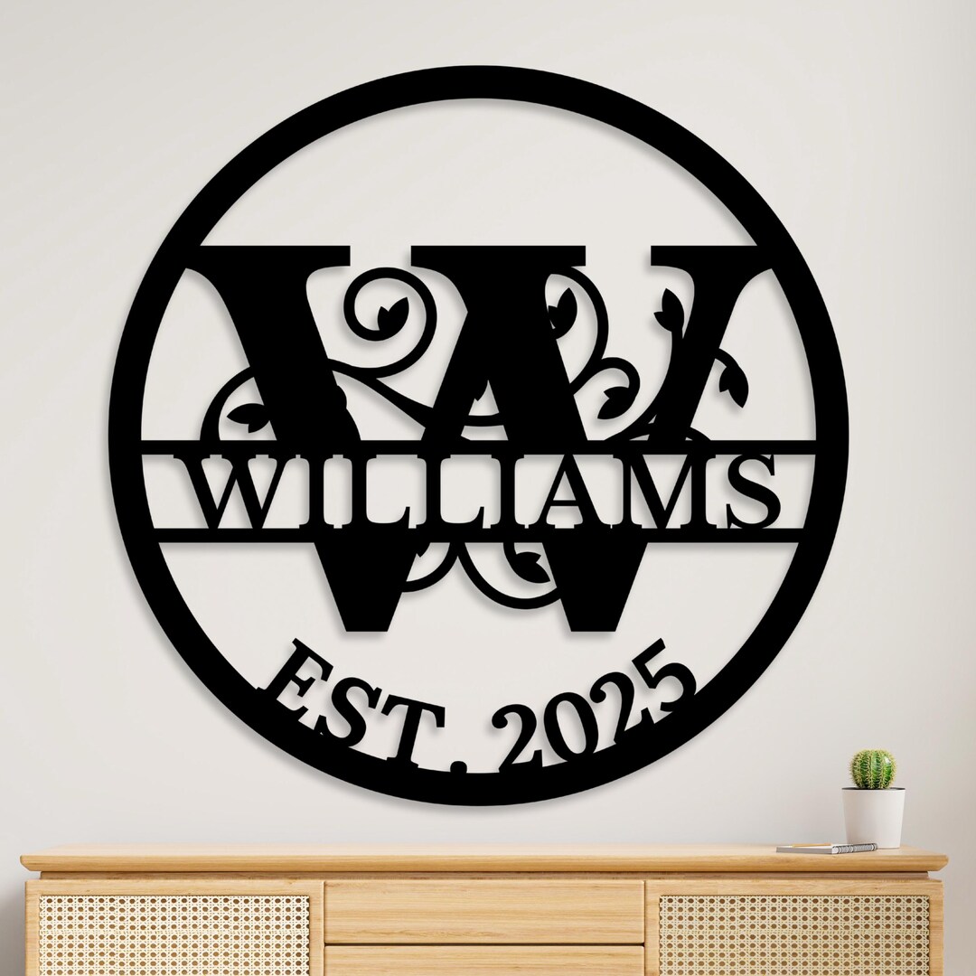 Personalized Last Name Sign, Custom Metal Monogram, Wall Art Decor - Etsy
