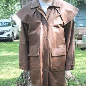 Leather Duster Coat 1970s by Leather Limited: Vintage for Men US Size Medium