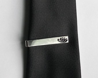 Swank Tie Clip Tie Bar Clip de Corbata Silver Tone Swirl Accent Mens Wedding Vintage Jewelry Vendimia Joyeria Yours, Occasionally