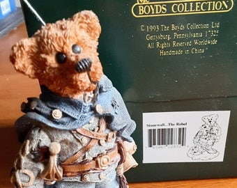 Boyds Bears Figurine Figurilla Stonewall as The Rebel Style 228302  1997 Vintage Collectible Vendimia Coleccionable Yours, Occasionally
