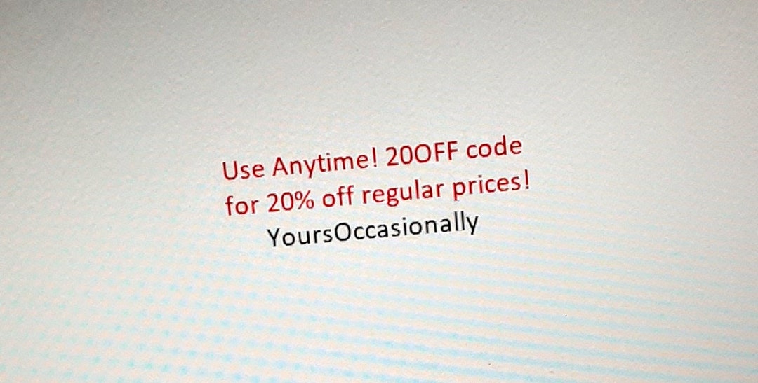 Use Coupon Code 20off for 20% off Regularly Priced Items FREE Do Not ...