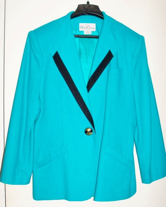 Oleg Cassini Vintage Dressy Blazer Jacket Size 16 