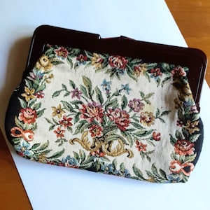 Tapestry Purse Clutch Bolso Lucite Tortoise Color Frame Multicolored Vintage Accessories Vendimia Accesorios Yours, Occasionally