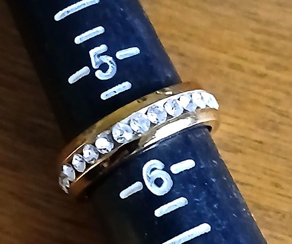 Clear Rhinestone Costume Ring US Sz 5.5 Statement Engagement Cocktail