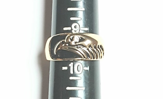 Ring El Anillo Eagle Head with Crystal Eye Gold T… - image 3