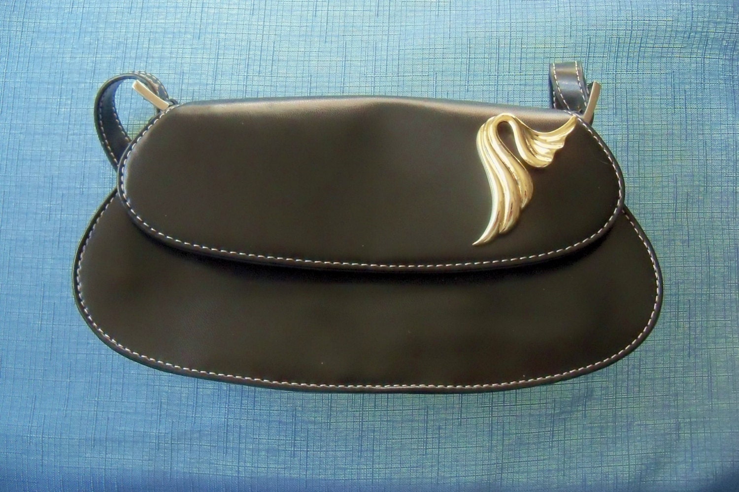 Purse Black Work Everyday Casual Decorated Handmade Liz Etsy